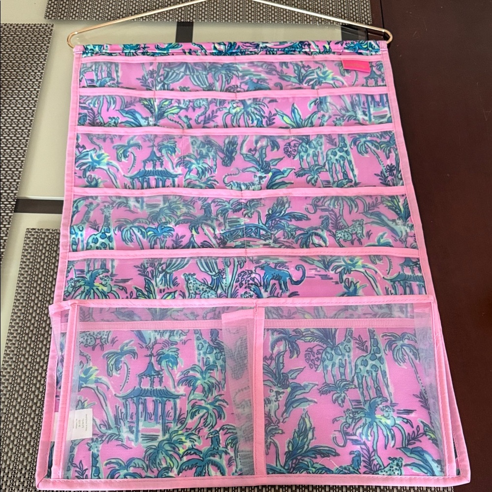 Lilly Pulitzer Pink and Blue Hanging Organizer